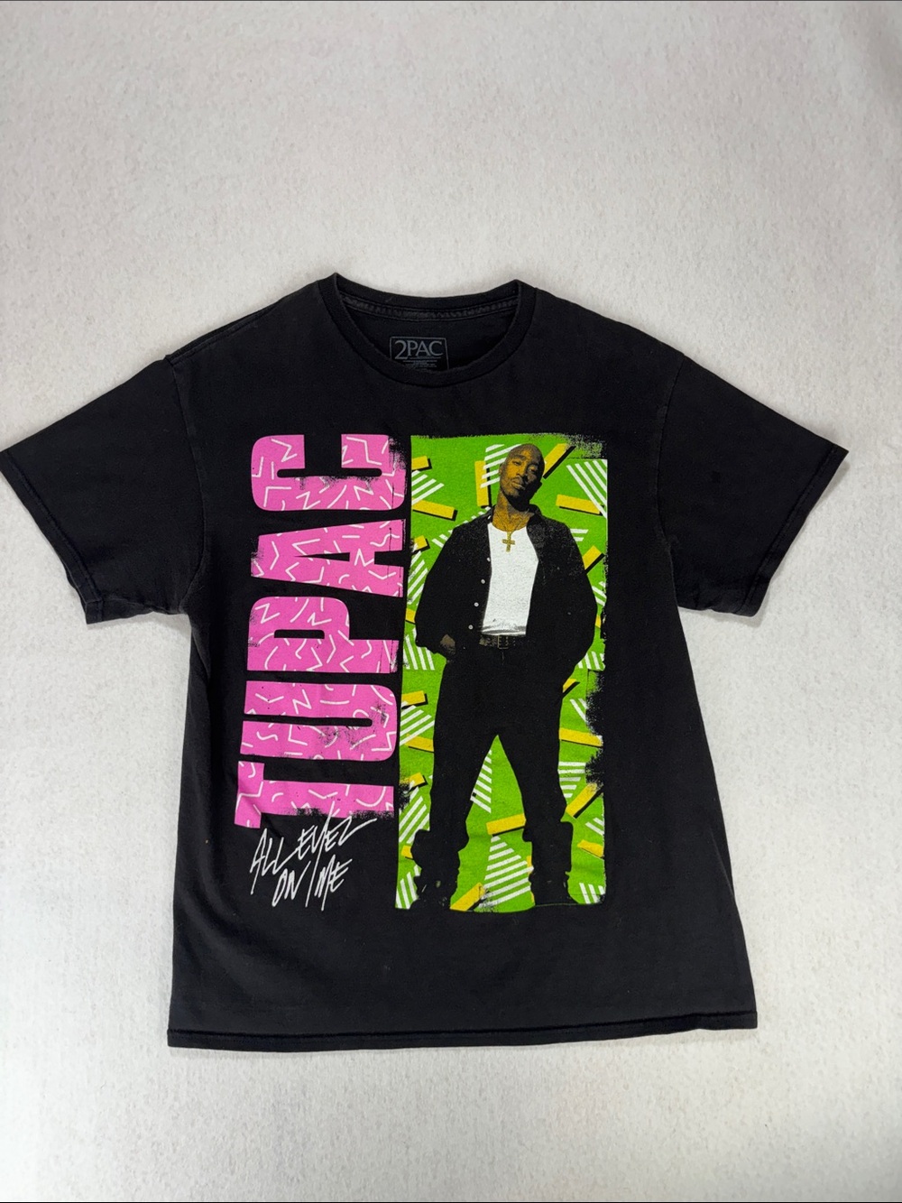 2PAC All Eyez On Me Shirt Black Rap Hip Hop 90s inspired Graphic Tee Mens Sz M